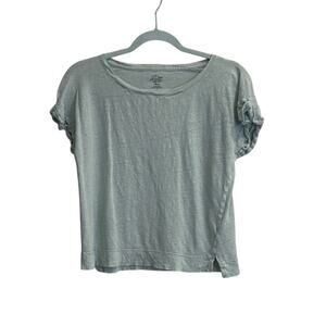 J.Crew Size Medium Pastel Green 100% Linen Tee Shirt